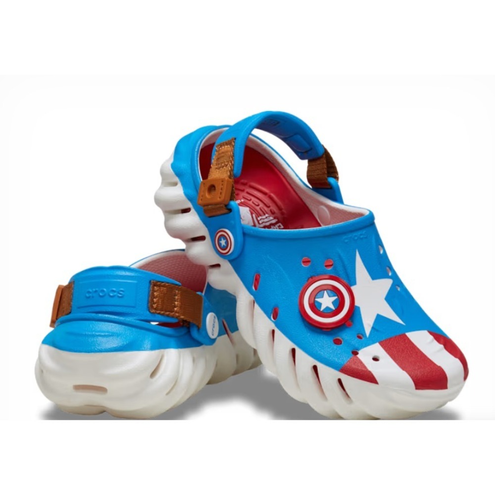 Crocs x Captain America Echo Clog Children's J6 Women's 8, Men's 6